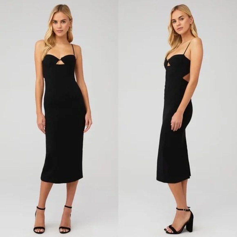 Bardot Women’s Vienna Open Back Bustier Midi Cocktail Party Dress | Size 10 |Nwt — image 4 of 5